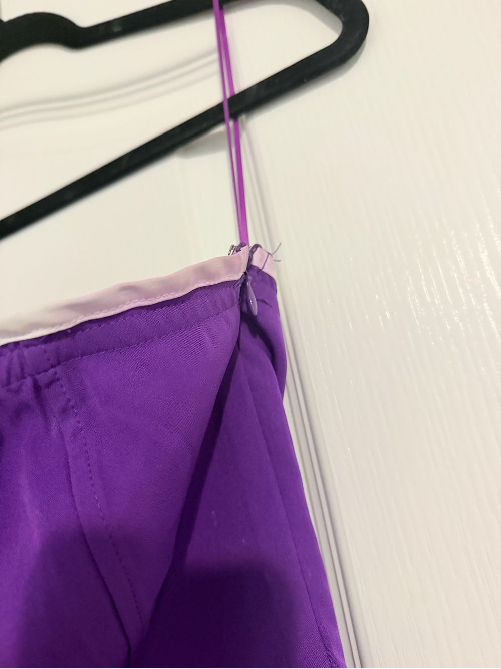 Day + Moon Purple Strapless Dress with White Trim - Picture 3 of 10